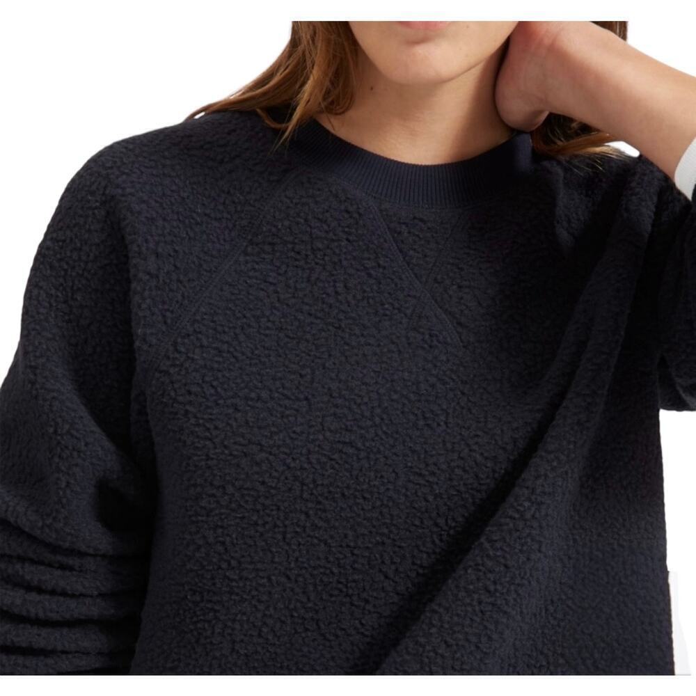Everlane The ReNew Fleece Raglan Sweatshirt in Dark Navy Size S - Picture 4 of 9